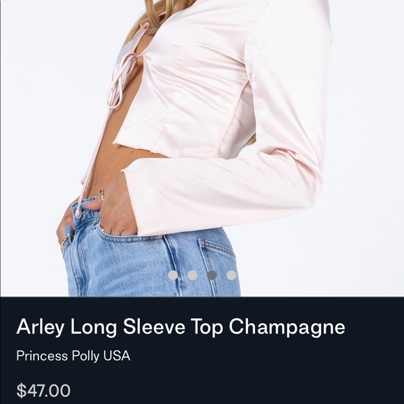 PRINCESS POLLY LONG SLEEVE FRONT TIE TOP - Picture 5 of 9